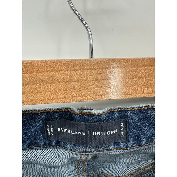 Everlane Uniform Denim Jeans Men 34x30* The Slim Jean Organic Cotton Blend - Picture 6 of 7